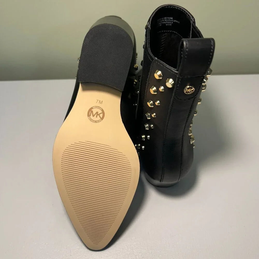 Michael Kors Kinlee Astor Studded Leather Ankle Boot - Picture 5 of 12
